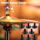 8pcs Drum Cymbal Sleeves Set Plastic Cymbal Stands with Black Flange Base