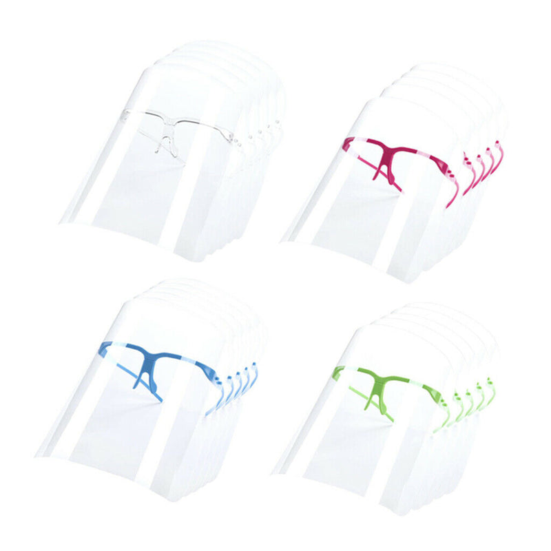 20Pcs Elastic Full Face Shield Washable Clear Goggles Visor Cap Dustproof