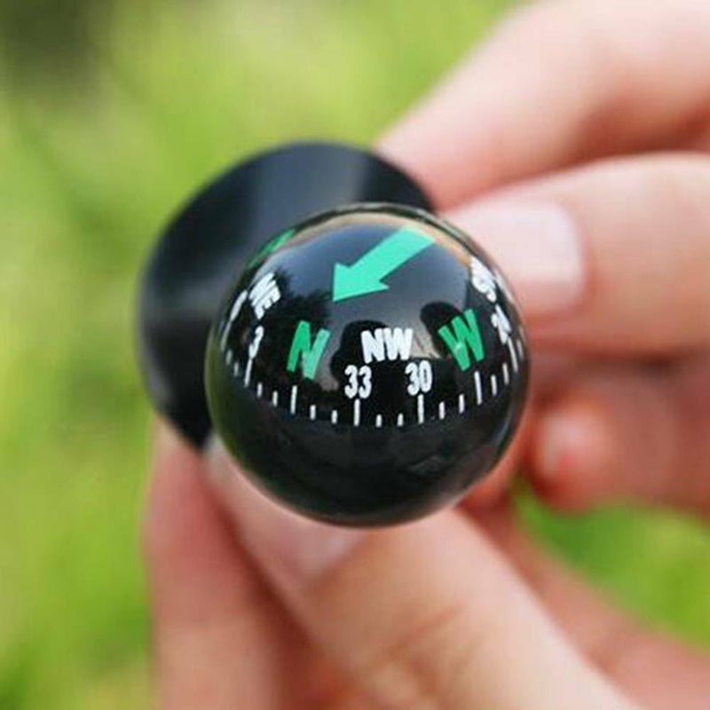 1* Flexible Navigation Compass Ball Dashboard Suction Cup Car Interior Accessory