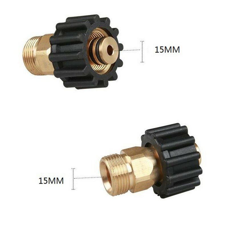 2pcs Quick Connector Fittings M22M x M22F Fits for Garden Hoses & Power Pressure