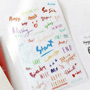 8Sheet Simple Paper Stickers For Diary Notebook Phone Journal Supply Englis O6R4