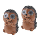 2xBright Eye Solar Power LED Pet Animal Garden Ornaments Gift Decor-Hedgehog