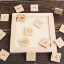 15 Sliding Tiles Math IQ Game Toys Wooden Brain Game for Adults Children