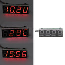 3 in 1 12V 5-20V Car Digital LED Electronic Clock Time Temperature Voltage Meter