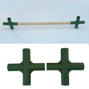 2pcs Green Plastic 16mm Greenhouse Pipe Fittings PVC Building Fittings 4X