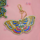 5pcs DIY Special Shaped Full Drill Butterfly Diamond Painting Keychain Kits Gift