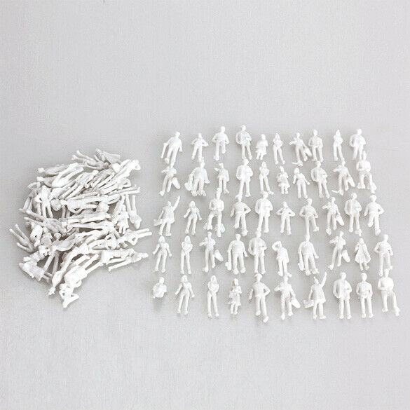 100PCS Figures 1:100 Scaled Models Train Building People for Layout A