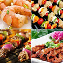 Barbecue Skewers, 6-Pack 13 inch Stainless Steel Grilling Skewers with Slid B6S4