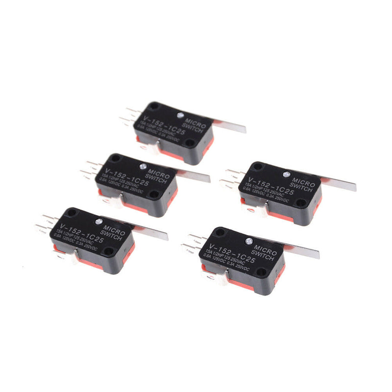 5X V-152-1C25 Straight Hinge Lever AC DC Micro Switch Limit Switch A Pg