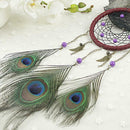 Peacock Pattern Feather Dream Catcher Feather Hanging Handmade Ornament