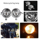 1 Pair Universal Retro Bullet Shape DC 12V Motorcycle Fog Lamps Headlights
