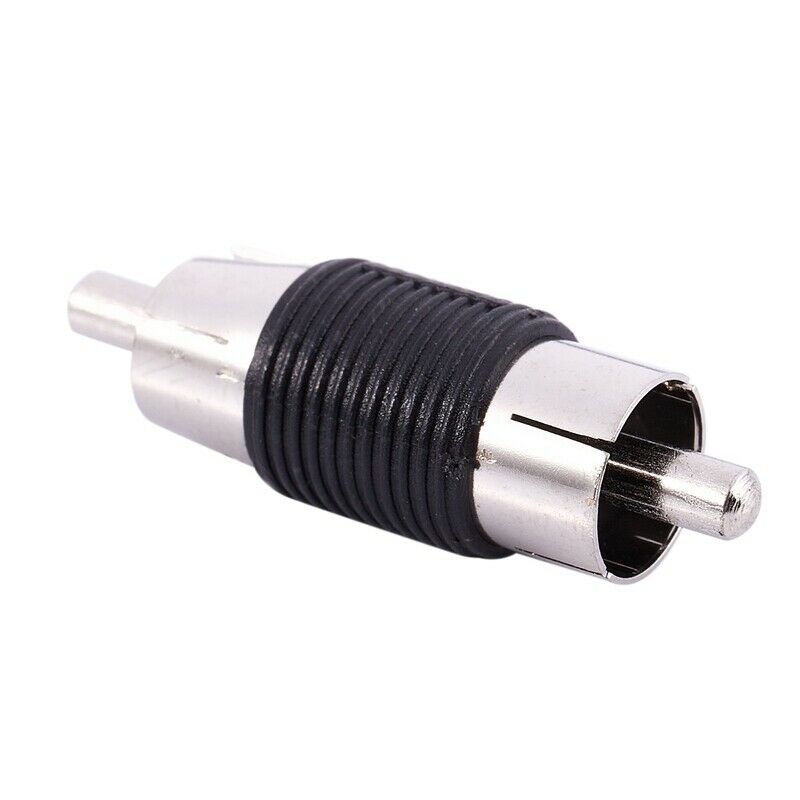 Straight AV RCA Male to Male Connectors Couplers Adapters 6 Pcs W5V6