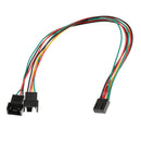 4pin 1 to 2 Ways Connector PWM Fan Power Supply Y Splitter Extension Cable