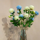 3 Heads Artificial Flowers Peony Bouquet Silk Flowers Bridal Bouquet Fall V P8Y7