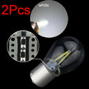2x 1156 BA15S P21W COB White LED Turn Signal Reverse Light Lamp Bulbs DC 12V-24V