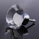 1X 40mm Diamond Shape Clear Crystal Glass Drawer Cabinet Pull Handle Knob
