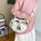 Korean Bear Crossbody Tote Bag Women Plush Casual Shoulder Dumpling Handbag