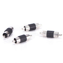 6 Pcs Straight AV RCA Male to Male Connectors Couplers Adapters  JR