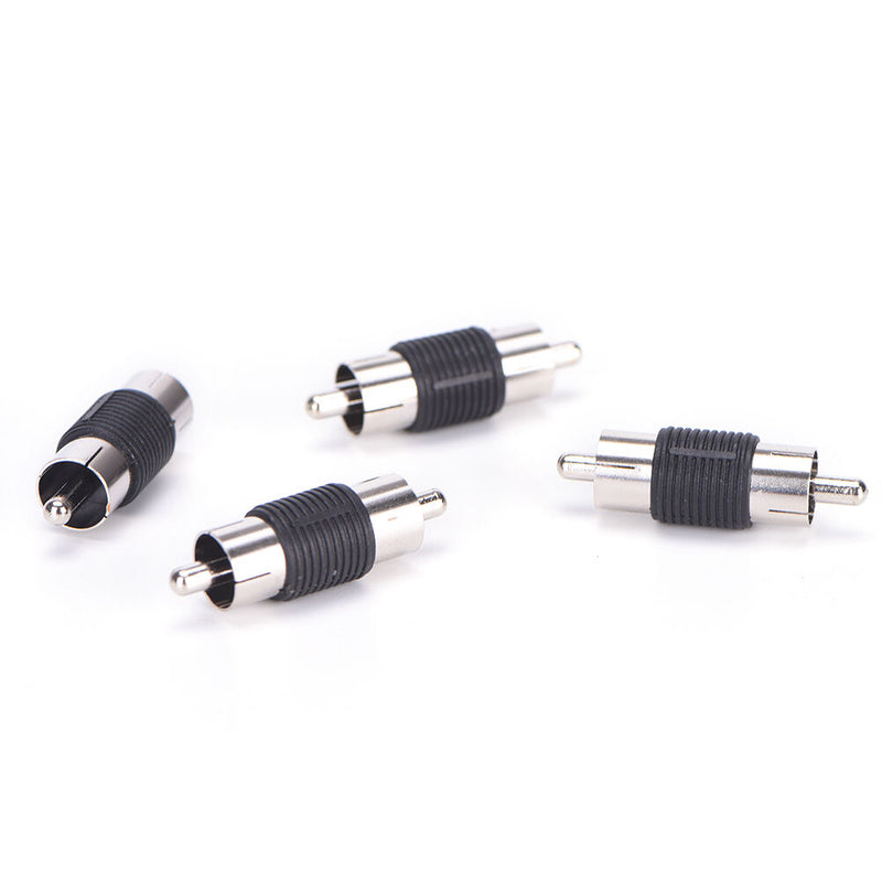 6 Pcs Straight AV RCA Male to Male Connectors Couplers Adapters  JR