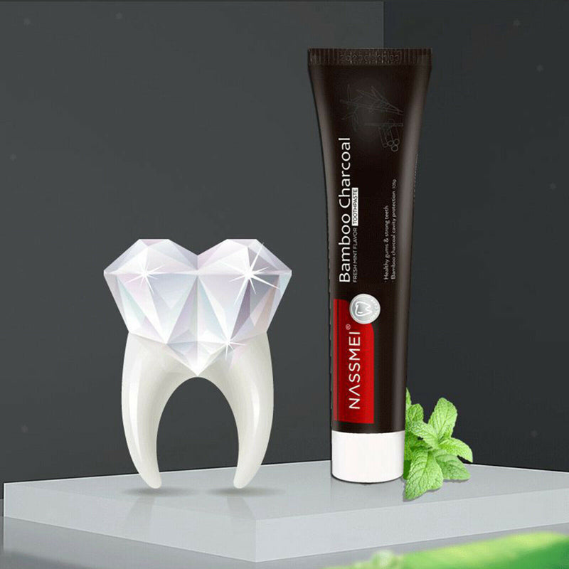 Fluoride Free Activated Charcoal Teeth Whitening Toothpaste Freshens Breath