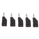 5Pieces 4mm Banana Plug For Test Probes Instrument Meter Connector Black