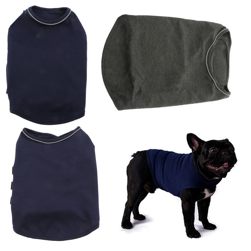 2pcs Dog Thunder Shirt for Small Medium Large Dog for Thunder Anxiety Blue S
