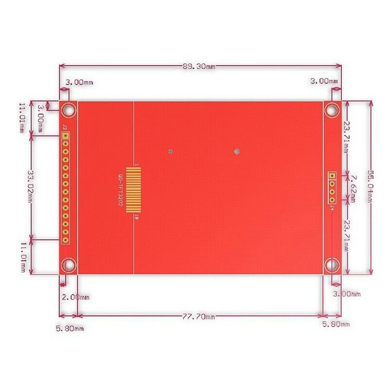 3.2 Inch 320X240 Spi Serial Tft Lcd Module Display Screen With Contact Pane S6H2