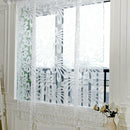 Beauty Floral Tie Up Roman Curtain Shade Small Window Voile Drape Sheer