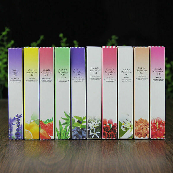 12x Mix Taste Cuticle Revitalizer Oil Pen Nail Art Nail-Care-Manicure Treat S3P3