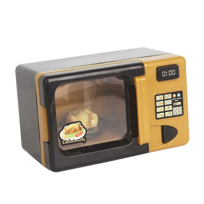 Electronic Kitchen Toys Pretend Microwave Oven Play Set for Kids Toddlers Age 3