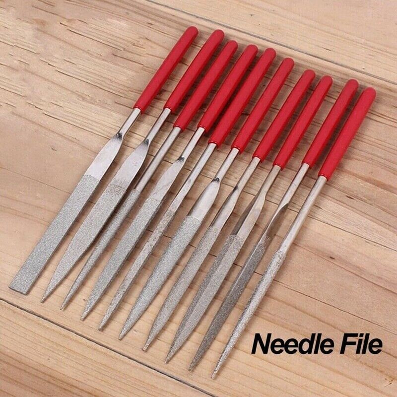 14Pcs Diamond Files Kit Guitar Nut Saddle Groove Polishing Tool Grinding St