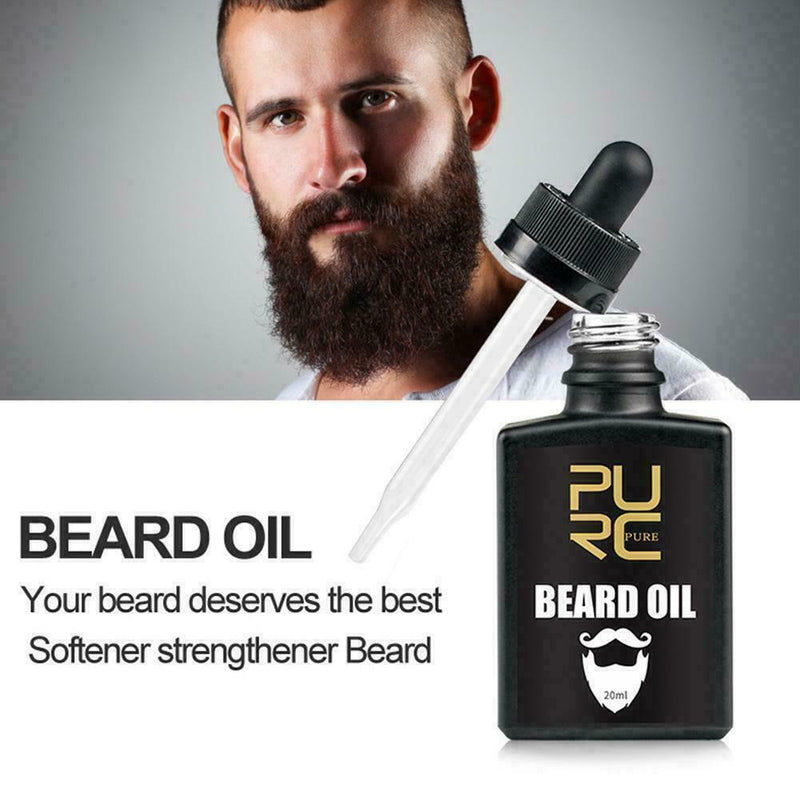 Beard Growth Oil Organic Men Hair Growther Mustache Grow Beard U1G6