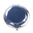 Travel Compact Pocket Crystal Folding Makeup Mirror , Royal blue