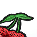 cherry Embroidery Iron sew on patch applique DIY clothing Sequins 6.8*7.7cm  ME