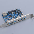 Plastic+Metal PCI-E Express to USB 3.0 Controller Adapter Expansion Card