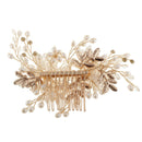Bridal Hair Comb Clip Rhinestones Pearls Wedding Hair Accessories For Women