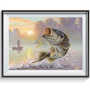 5D DIY Full Drill Diamond Painting Fish Embroidery Mosaic Craft Kits Decor