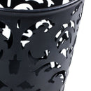 Metal Pen Holder Pen Pot Hollow Flower Pattern Round Q3Z2