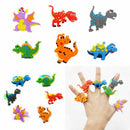 2PCS Cute Cartoon Dinosaur Finger Ring Soft Rubber Dinosaur Rings Kids Toys Gift