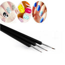 3 Pc Nail Art Pen Dotting Drawing Painting UV Gel Liner Polish Brush Accessories