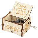 Retro Wood White Hand Cranked Music Box Kids Child Birthday Gift Home Decor