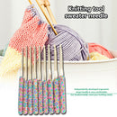 9pcs Aluminum Crochet Set Ceramic Handle Knitting Needles Kit Weaving Tools