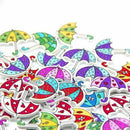 Pack of 50PCS Umbrella Buttons Random Color of Various Plain Round DIY 2 Ho