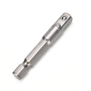 3pcs Chrome Vanadium Steel Socket Adapter Set Hex Shank to 1/4" 3/8" 1/2" Z