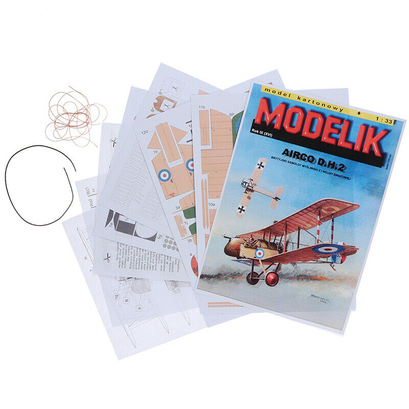 1:33 Scale WWI Airco DH.2 British Single-seat Biplane Aircraft PaperModel Kit TE