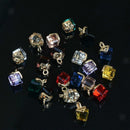 20pcs Alloy Cube Crystal Pendants Charms Findings for Jewelry Making Crafts