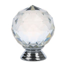 Clear Round Crystal Glass Cabinet Drawer Door Pull Knobs Handles 40mm Q1L1