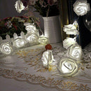 20Pcs Rose Flower Wedding Party Christmas Decoration String LED Lights WhiteC3Y3
