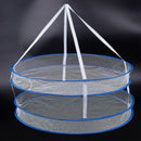 Drying Rack Folding Hanging Clothes Laundry Basket Dryer Net 2 layers I9D5