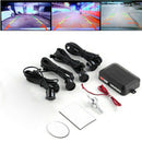 Black Car Reversing Parking Sensor 4 Probe Lcd Display Audio Buzzer Alarm K
